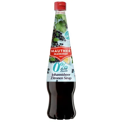 Mautner Voćni sirup crna ribizla-limun bez šećera, 0.70 l