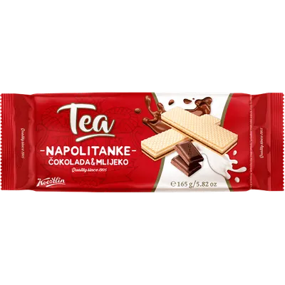 Koestlin Napolitanke Čaj čokolada i mlijeko, 165 g