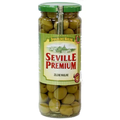 Seville Zelene masline s košticom, 450 g