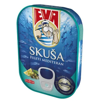Eva Skuša fileti Mediteran, 100 g