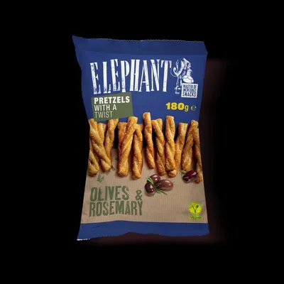 Elephant Čips Twisted slani sa maslinama i ružmarinom, 180 g