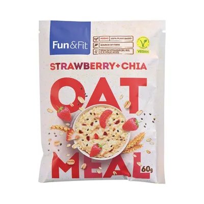 Fun&Fit Zobena kaša, Jagoda i chia, 60 g