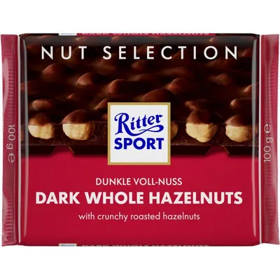 Ritter Premium tamna čokolada lješnjak, 100 g