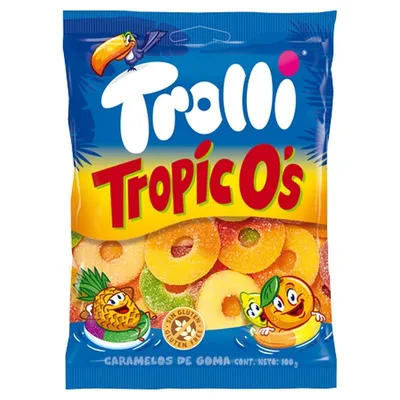 Trolli Gumeni bomboni Tropic O's, 100 g