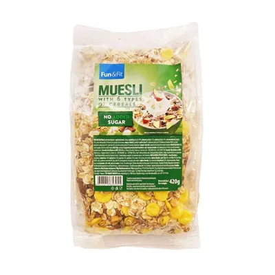 Fun&Fit Musli, 6 vrsta žitarica, 420 g
