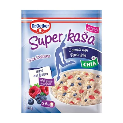 Dr. Oetker Super kaša, Šumsko voće i chia, 51 g