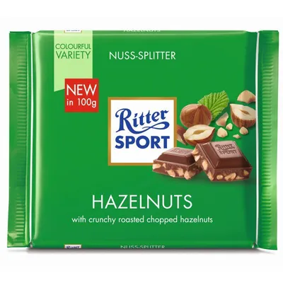 Ritter Čokolada lješnjak, 100 g
