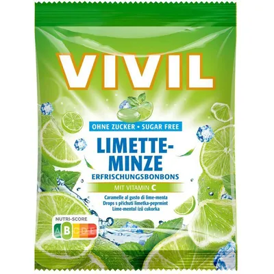 Vivil Bomboni bez šećera limeta menta, 60 g