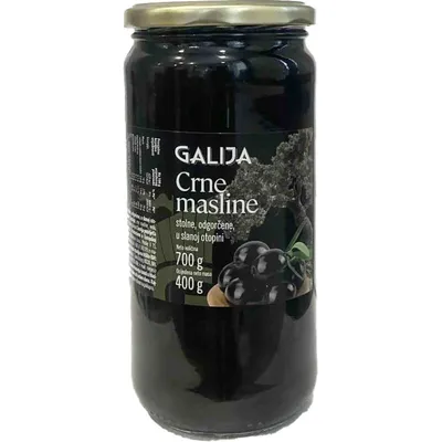 Galija Masline crne s košticom, 700 g