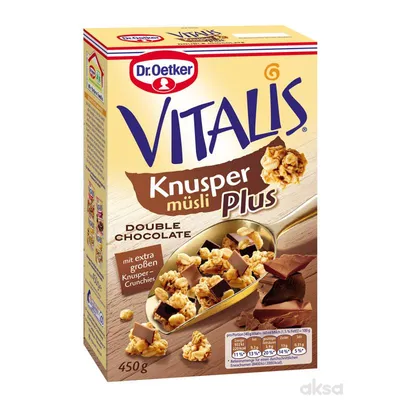 Dr. Oetker Crunchy Plus, Dupla čokolada, 300 g