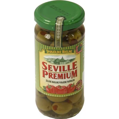 Seville Zelene masline s paprikom, 235 g