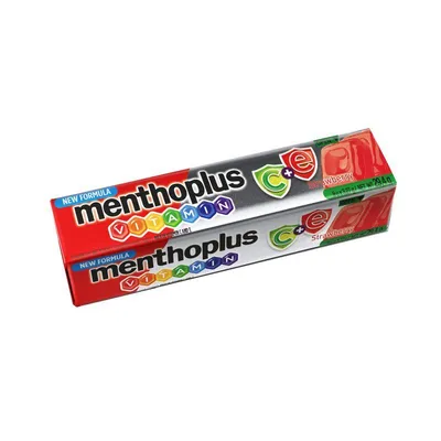 Menthoplus Tvrdi bomboni jagoda vitamin C i E, 29.4 g