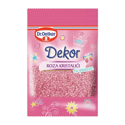 Dr. Oetker Dekoracija rozi kristali, 10 g