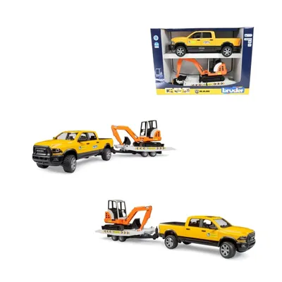 Bruder Ram auto s mini bagerom, Žuti
