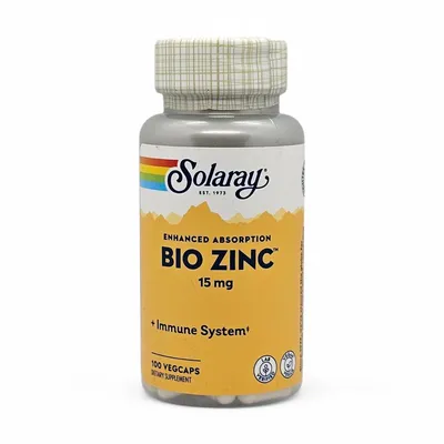 SOLARAY Bio Cink 15 mg, 100 kapsula
