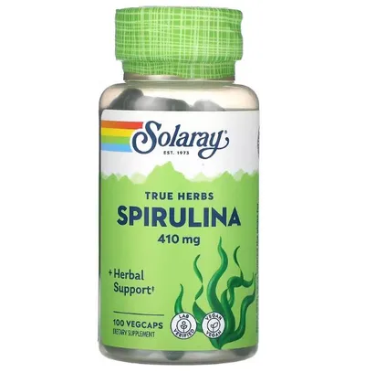 SOLARAY Spirulina 410mg, 100 kapsula