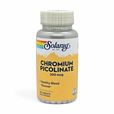 SOLARAY Chromium Picolinate 200 mcg, 50 tableta