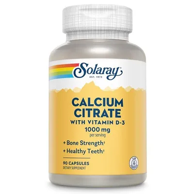 SOLARAY Calcium Citrate D3, 90 kapsula