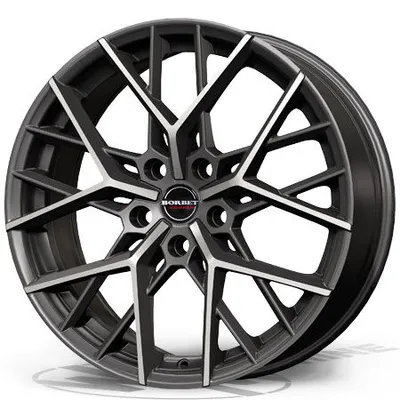 Borbet BY 8x18 5x112 ET30 Felga, Titan polish matt
