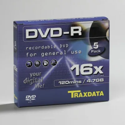 DVD-R TRAXDATA, 4.7GB, 16X, box 5 kom