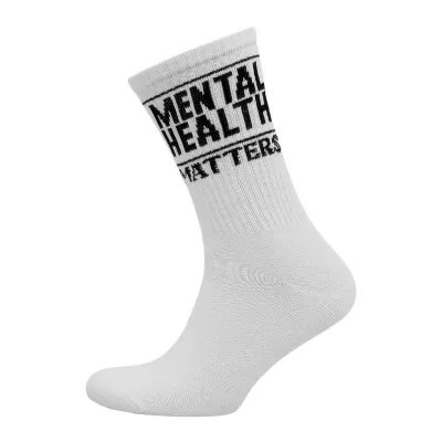 DOGO Mental Health Matters Unisex Socks Muške čarape, Bijele