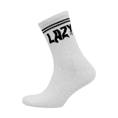 DOGO Lazy Unisex Socks Muške čarape, Bijele