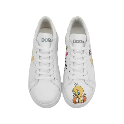 DOGO Best of Tweety and Sylvester Ženske patike, Bijele