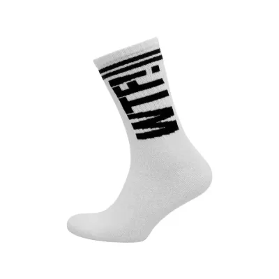 DOGO WTF Unisex Socks Muške čarape, Bijele