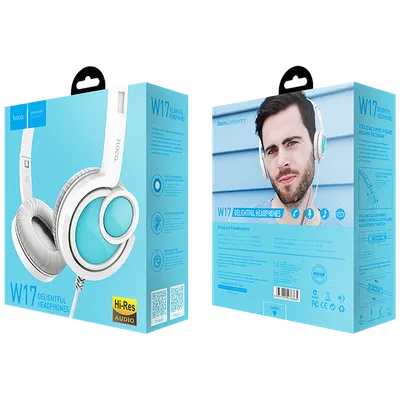 HOCO Slušalice sa mikrofonom W17 Delightful Headphones MIC WH, 3.5mm, 1.5m, Bijela
