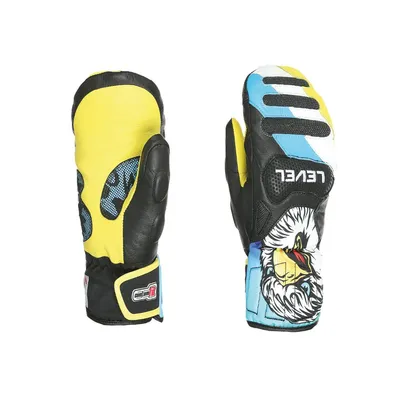 LEVEL Dječije skijaške rukavice SQ JR CF  Mitten, Žuto-Crne