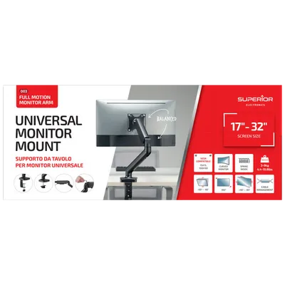 SUPERIOR Stolni nosač za LCD monitor Mount PRO, 17" 32", Crni