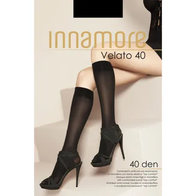 INNAMORE Dokoljenice Velato 40, Crne