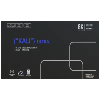MEDIALINK Prijemnik IPTV Android KALI ULTRA, UHD/4K/8K, 2GB/16GB, WiFi, Bluetooth, Crni