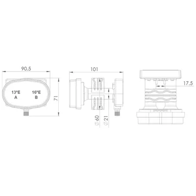 INVERTO Monoblock 2 satelita na 1 prijemnik IDLM-SIM610-MNOO3-8PN, Raspon 3°, 1dB