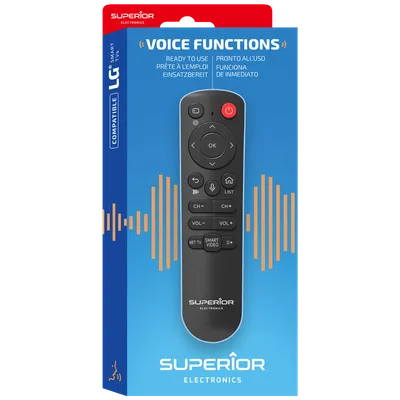 SUPERIOR Daljinski upravljač za LG Smart s glasovnim funkcijama, BT RC LG, Crni