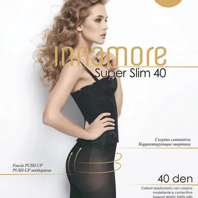 INNAMORE Ženske čarape Super slim 40, Crne