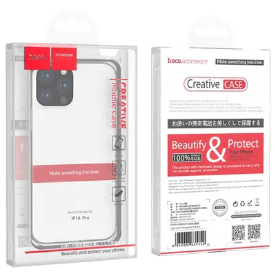 HOCO Maska za iPhone 16 Pro TPU, Providna