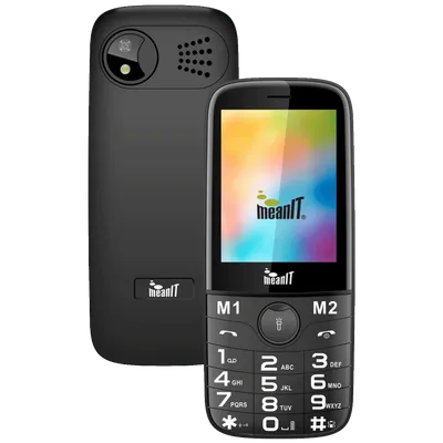 MEANIT Moblini telefon, 2.8" ekran, Dual SIM, Led svjetiljka SENIOR 20, Crni