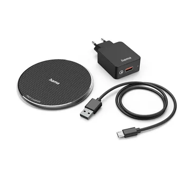Hama Wireless punjač set QI-FC10 10W crni