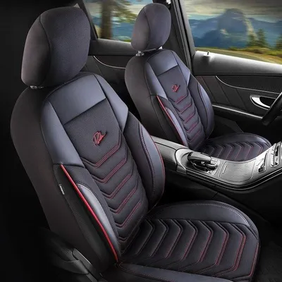 Top Deal Auto presvlaka Florida, Crno-crvena