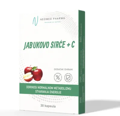 Neomed Dodatak ishrani Jabukovo sirće + Vitamin C, 30 kapsula