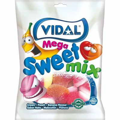 Vidal Gumene bombone Mega slatki mix, 90 g