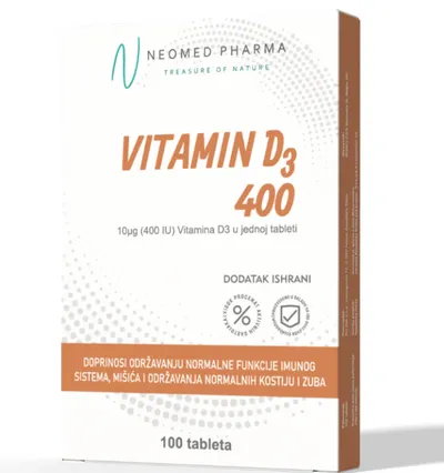 Neomed Vitamin D3, 400 IU, 100 kapsula