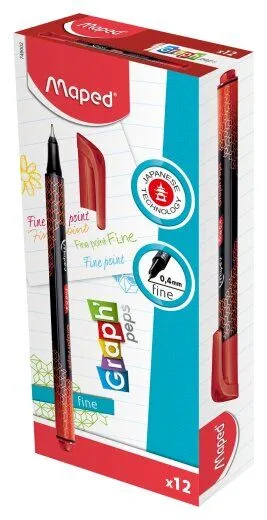 Maped Fineliner Deco, 0.4 mm, Crveni