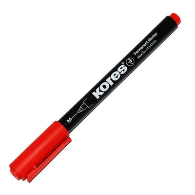 Kores Permanentni marker za CD, Crveni
