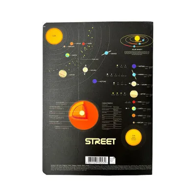 Standard Papir Sveska Planets Street, Meka korica, A5, 54 lista, Latajn linije, Crna