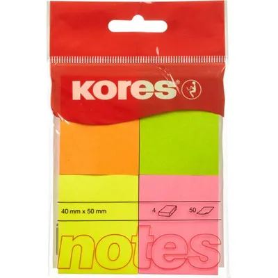 Kores Samoljepljivi listici, 4 komada, Šareni