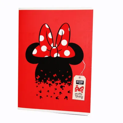 Disney Sveska Minnie, Meka korica, A5, 54 lista, Dikto linije, Crvena