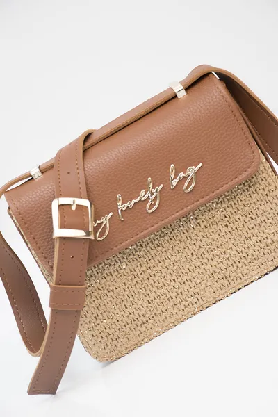 Lovely Bag FLAVIA - svijetlo smeđe/pletivo