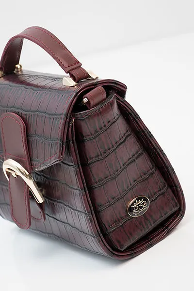 Lovely Bag ELOISE SUNNY - bordo kroko - LIMITED
